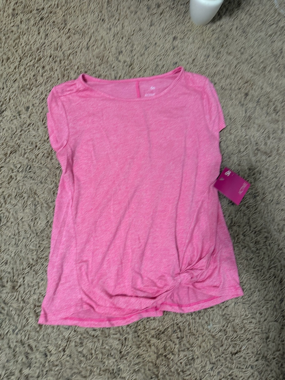 Kohl's Pink Short Sleeve Knot-Front Tee
